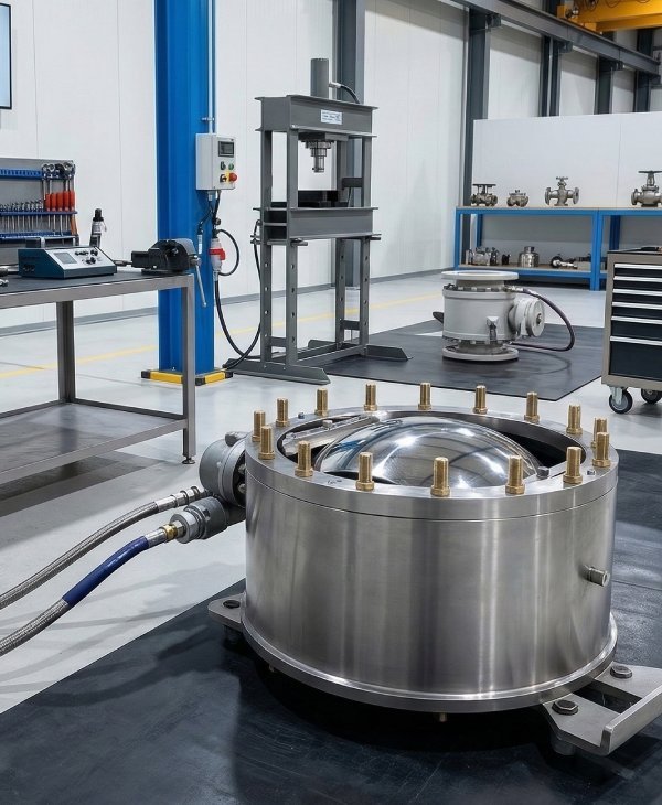 Quality control and testing of Ball Valves in Dammam plant
